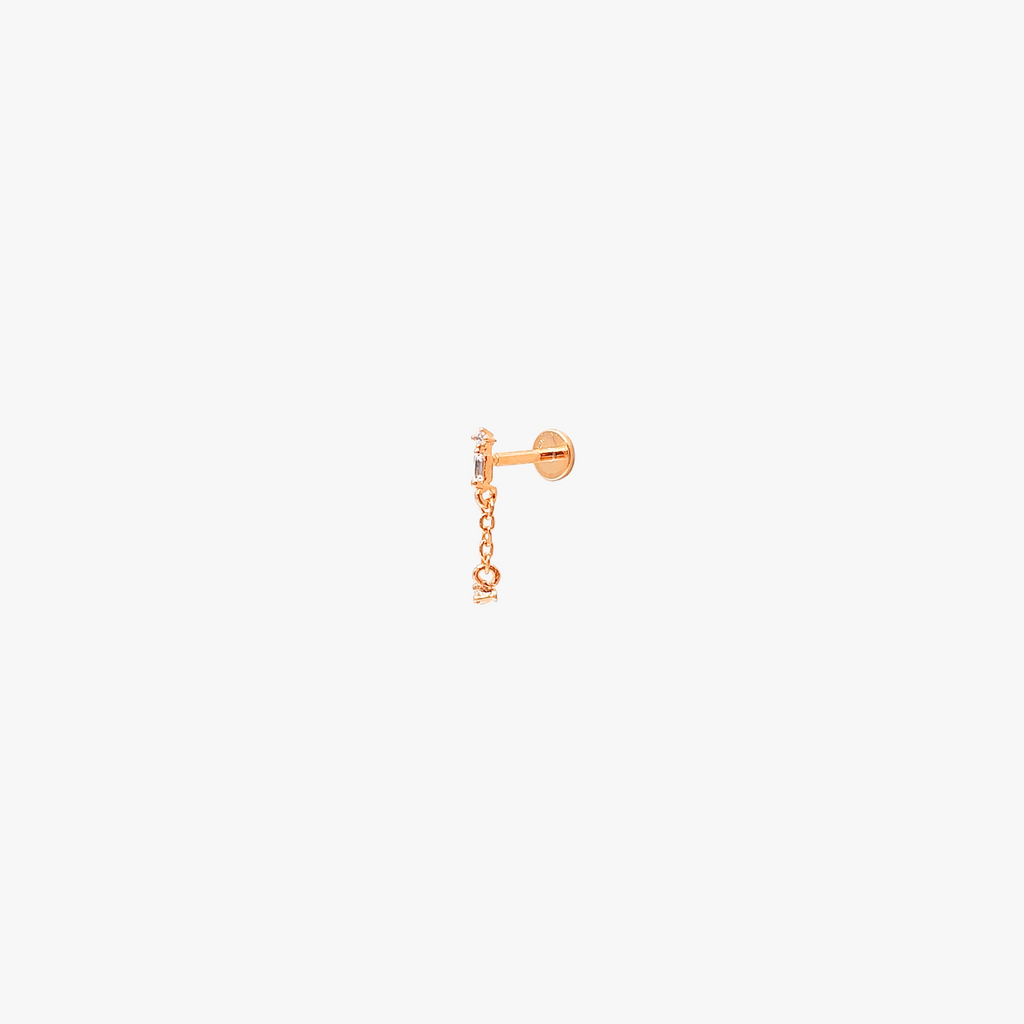 Baguette Droplet Cartilage Piercing