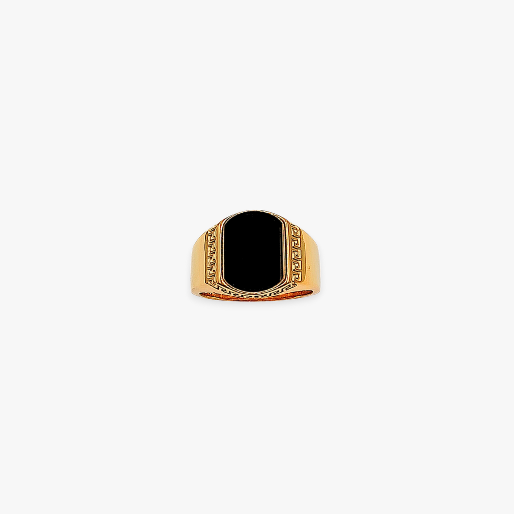 Black Wave Signet Ring
