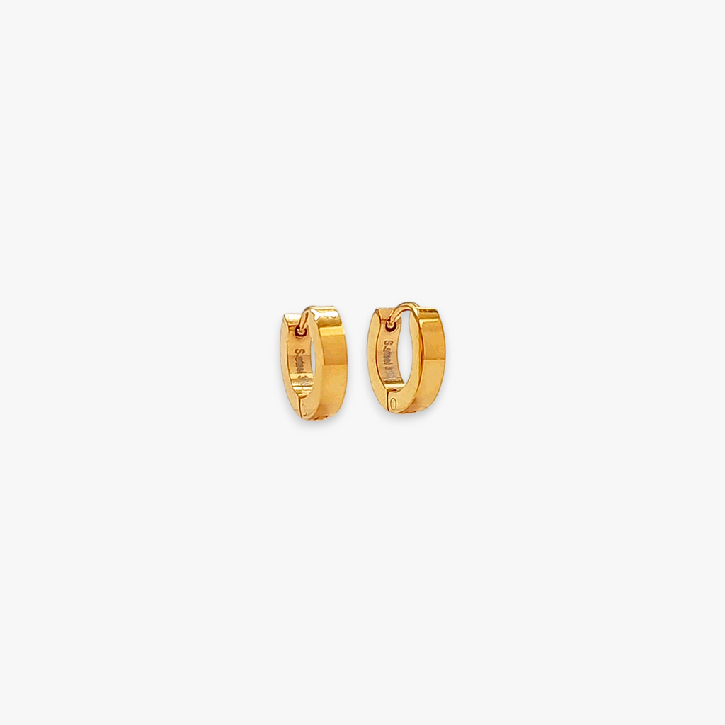 Small Thin One Touch Hoops (2mm)
