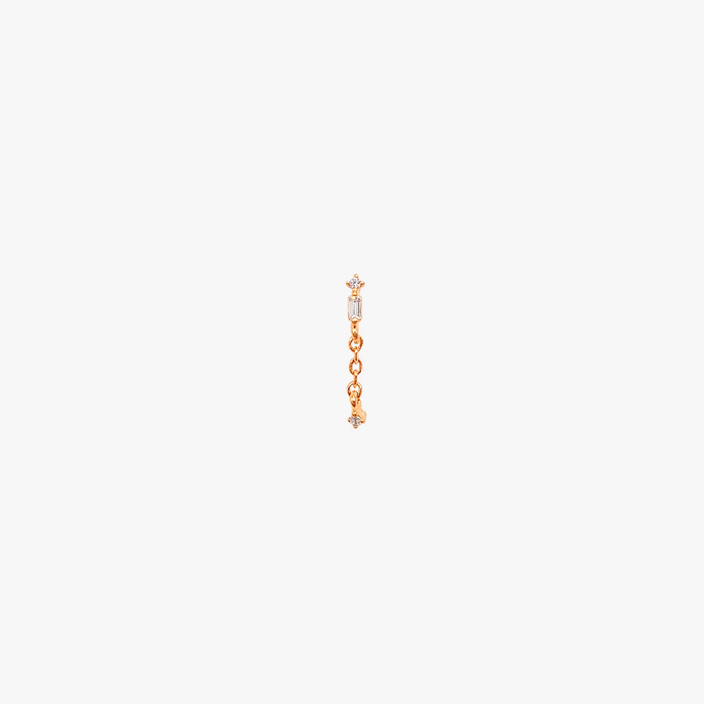 Baguette Droplet Cartilage Piercing