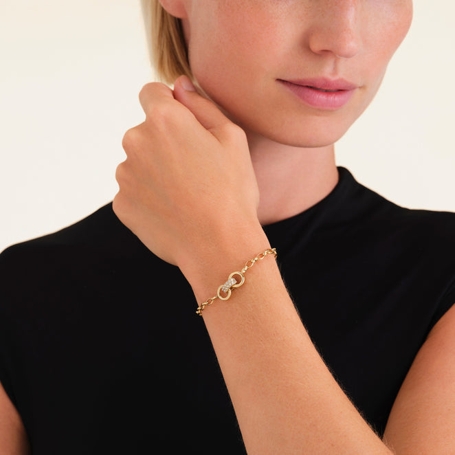 Rosefield Bow Link Studs Bracelet