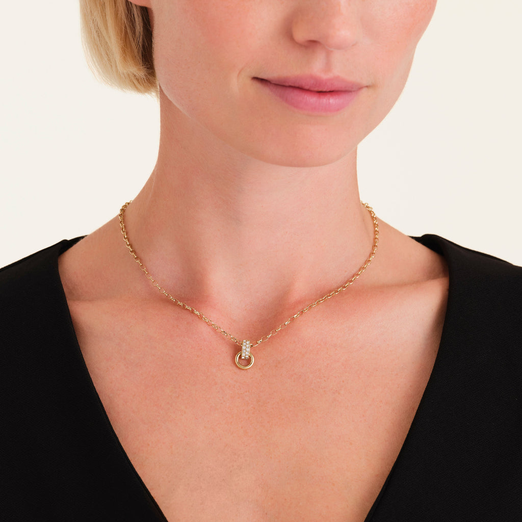 Rosefield Bow Link Studs Necklace