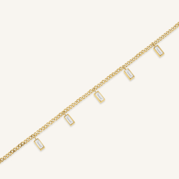 Rosefield - Playful Crystals Baguette Necklace