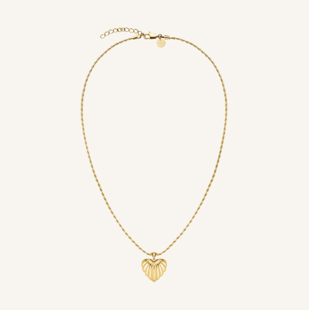 Rosefield - Ridged Heart Pendant