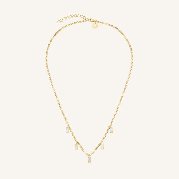 Rosefield - Playful Crystals Baguette Necklace