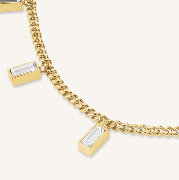 Rosefield - Playful Crystals Baguette Necklace