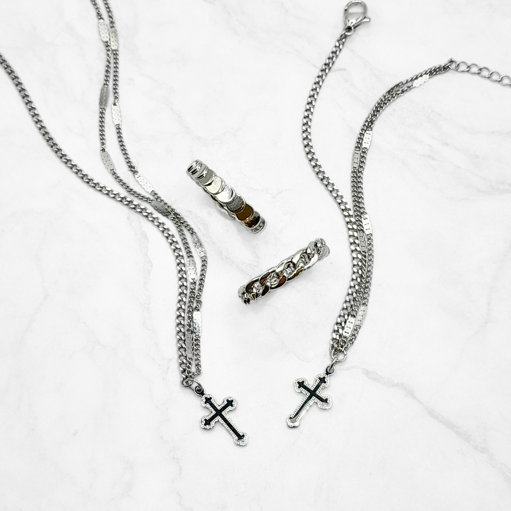 Double Chain Faith Necklace