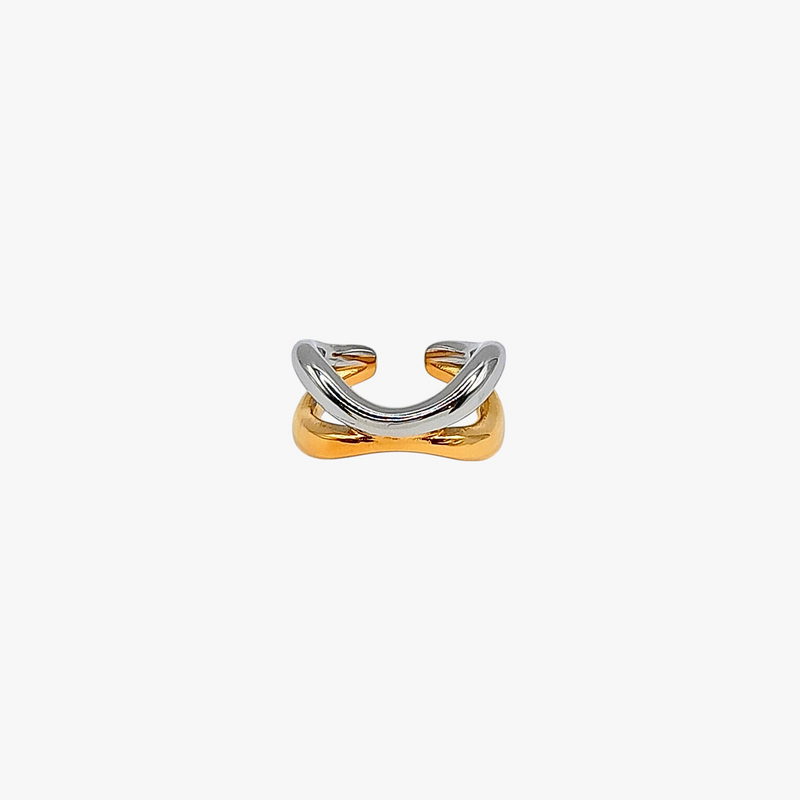 Duo Tone Wavy Ring