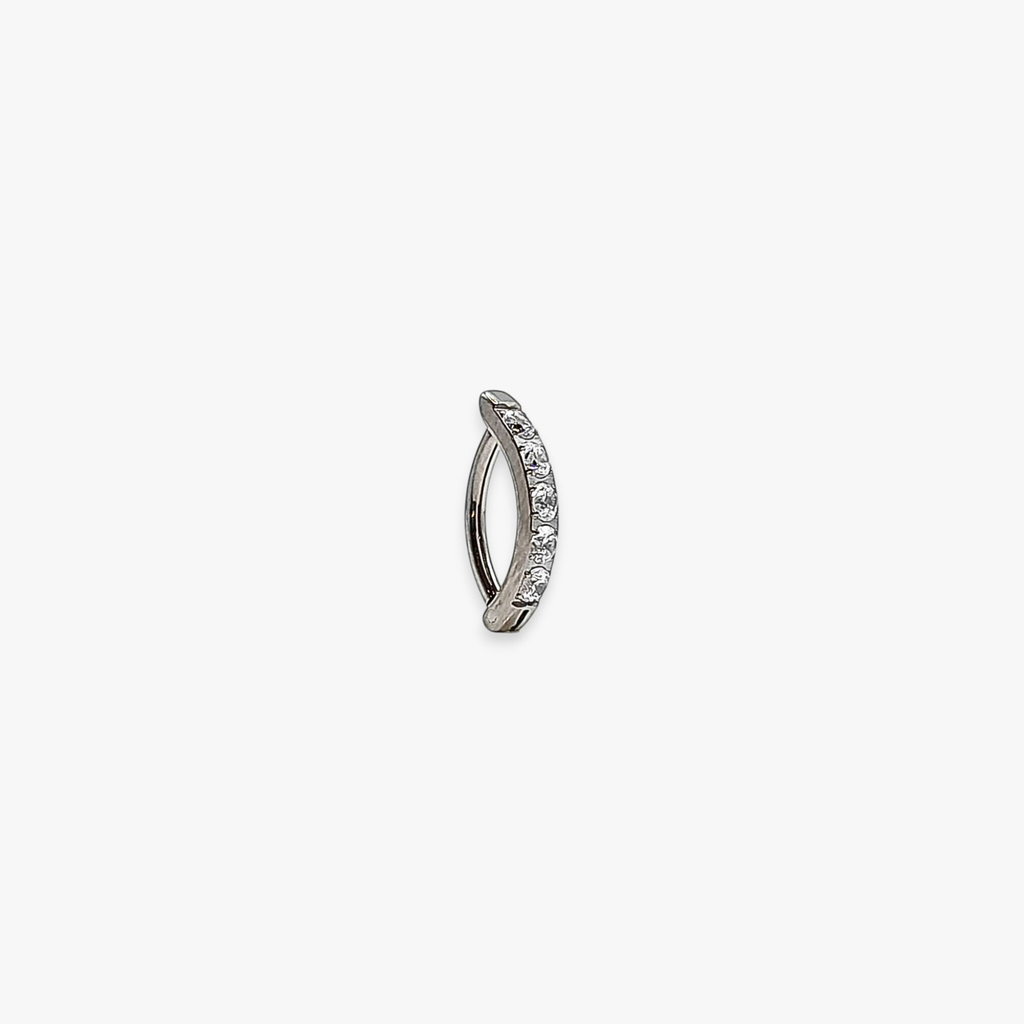 Pave Sparkle Belly Hoop